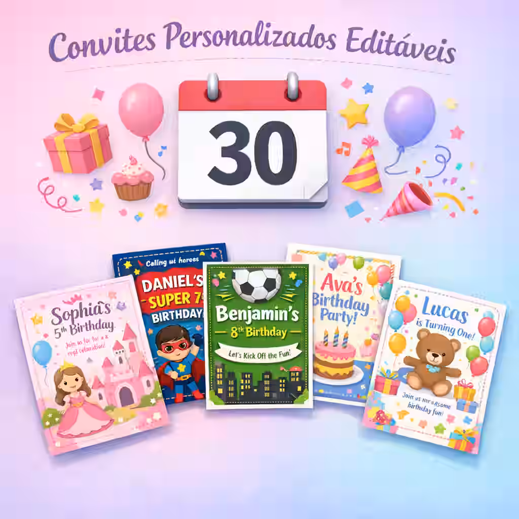 Convites Personalizados Editáveis